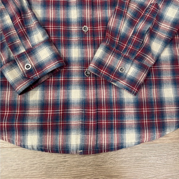 Wrangler Long Sleeve Plaid Check Flannel Western Shirt Men’s M Red Blue White - Picture 6 of 10